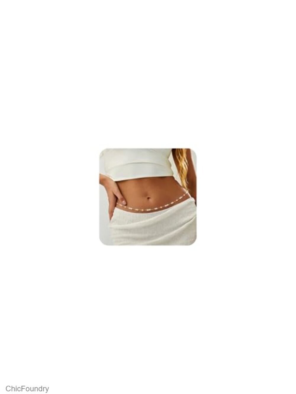 18K Gold Plated Waist Chain for Women Adjustable Belly Chain